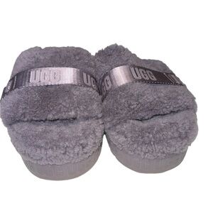 UGG Charcoal Fluffy Slippers‎